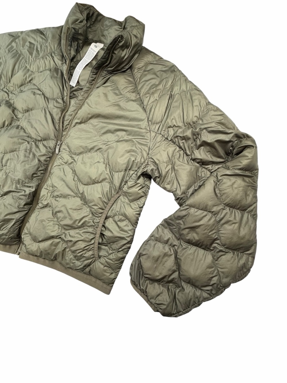 Lululemon Women’s Featherweight 900-Down-Fill Quilted Jacket In Olive Brown M - Picture 3 of 10
